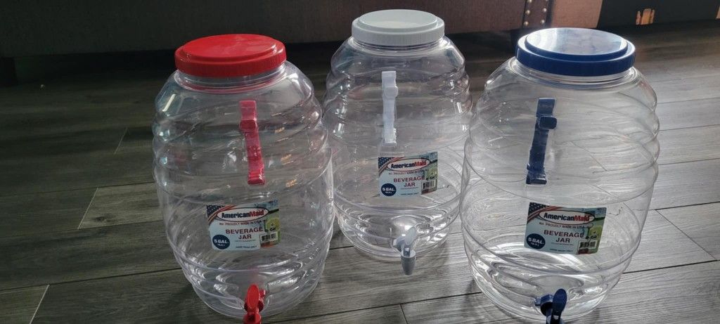 5 Gallon Beverage Jars