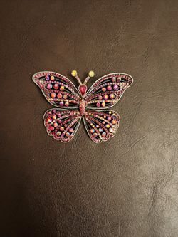 Pink Butterfly Broch 
