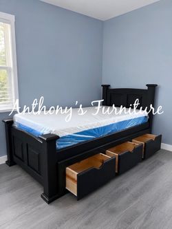 New Twin Bed And Mattress With Drawers