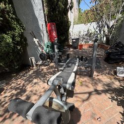 Gym Equipment Weights + Barbell + Bench!