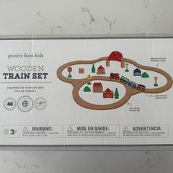 Pottery Barn Kids Wooden Train Set