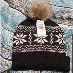 Torrid Beanie With Faux Fur Pom