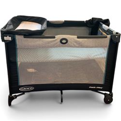 Graco Black/Teal Pack N’ Play With Bassinet Level and Changer One Size
