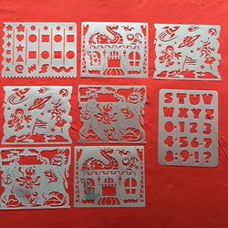 8 Pc Drowning Stencils Set For Kids