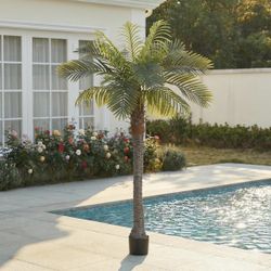 Indoor/Outdoor 6 FT UV Resistant Faux Artificial Coconut Palm Tree Silk Plant