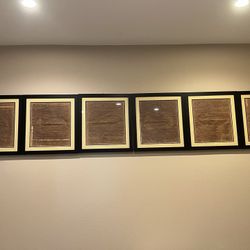 Framed US Declaration Of Independence, Constitution & Bill Of Rights Set
