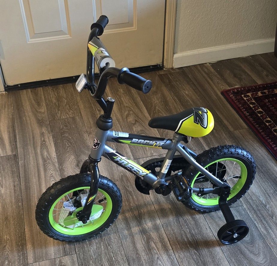 Huffy Upshot 12/16/20 Inch Boys' Bike for Kids Ages 3+ Years Old Multiple Color Options Removable Training Wheels (12