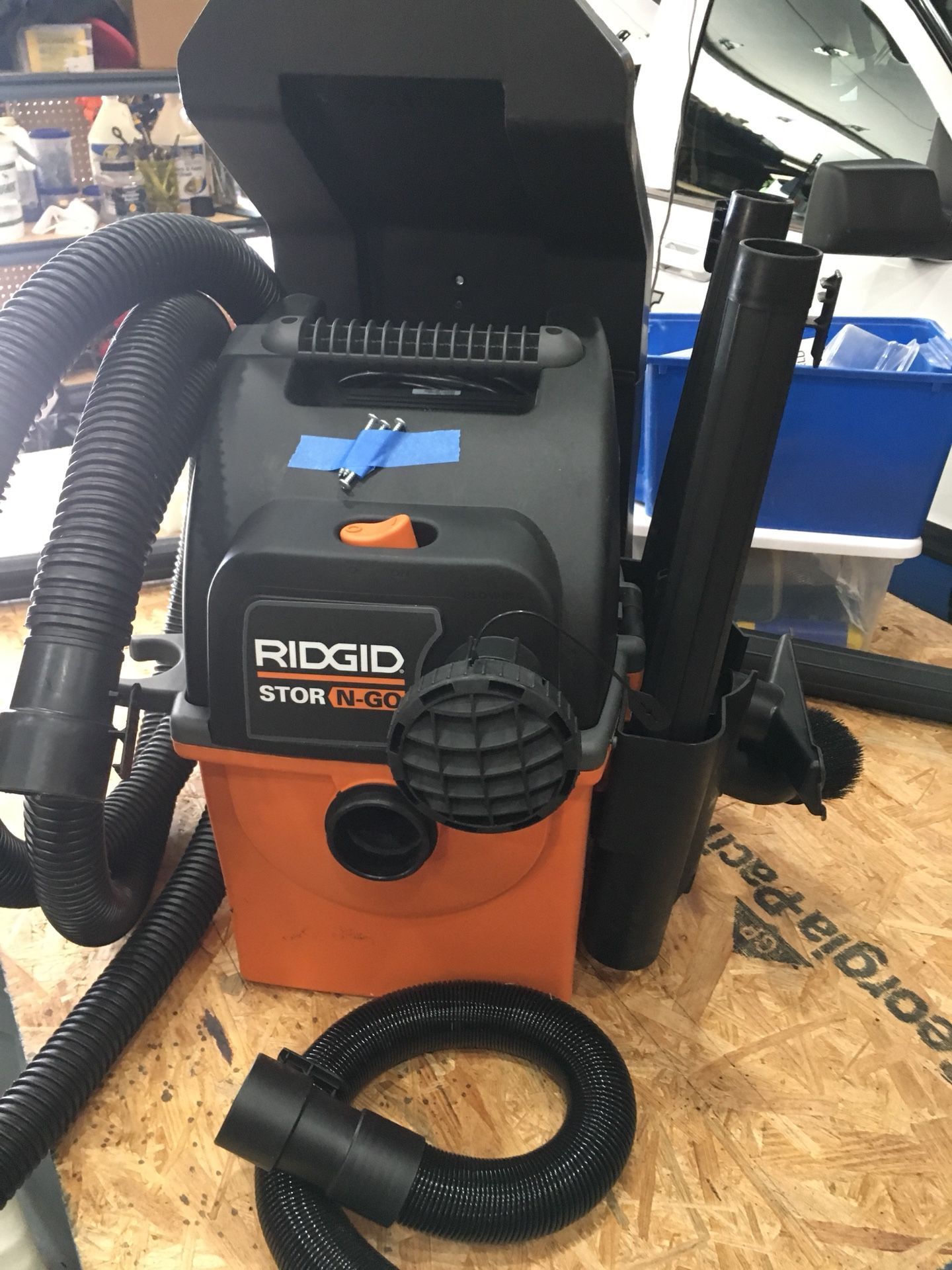 Ridgid stor-n-go 5.0 hp shop vac - vacuum