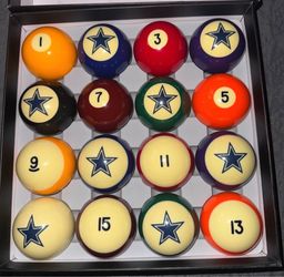 Dallas Cowboys Custom Billiard Ball Set
