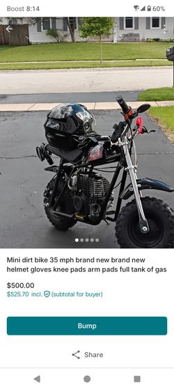 Mini dirt bike red and black