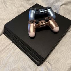 PS4 Pro With 2 Controllers 