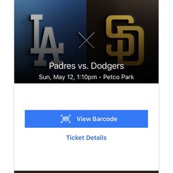 Padres Vs Dodgers 1 Ticket Friday And Sunday
