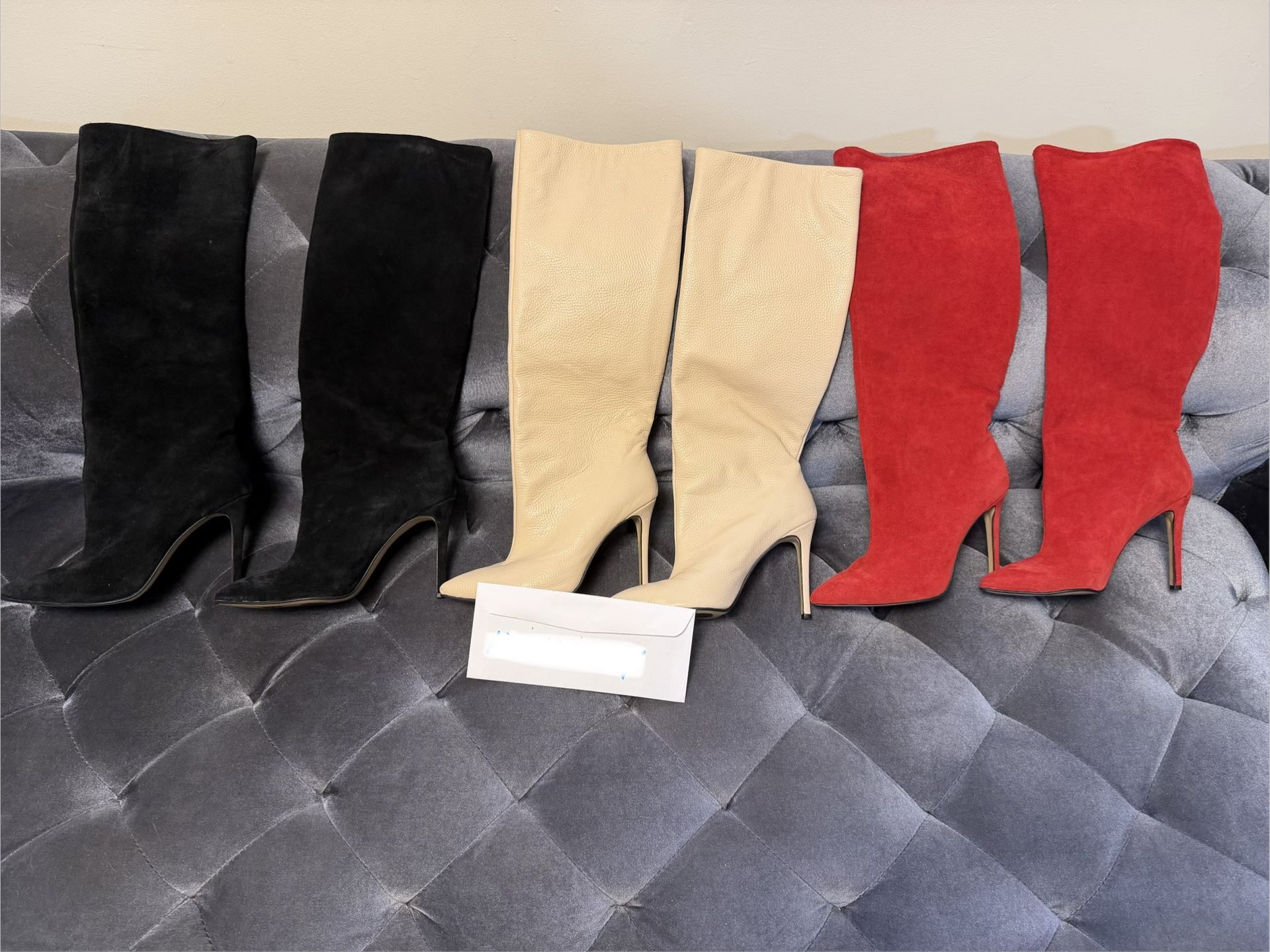 3 pairs Leather Boots