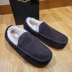 Men’s UGG Ascot Slippers Loafers Size 7 Chocolate Brown Espresso Hard Bottom