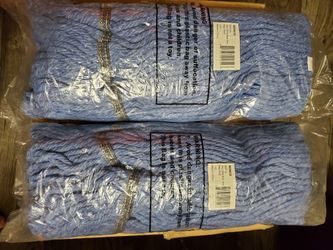 NEW. Winco MOP-24C Blue Yarn Mop Head, Cut Head 600g, 24 oz.
(2pieces)