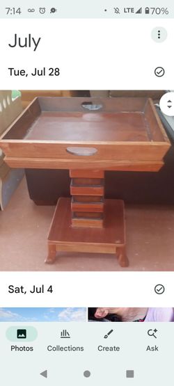 Mid-Century wooden with a removable tray table