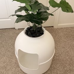 Flower Pot Kitty Litter Box