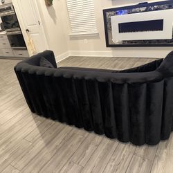 Black Velvet Sofa