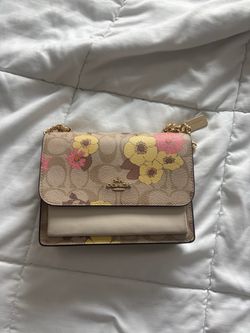 Coach Floral Print Signature Crossbody Bag