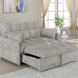 Cotswold Tufted Cushion Sleeper Sofa Bed Beige