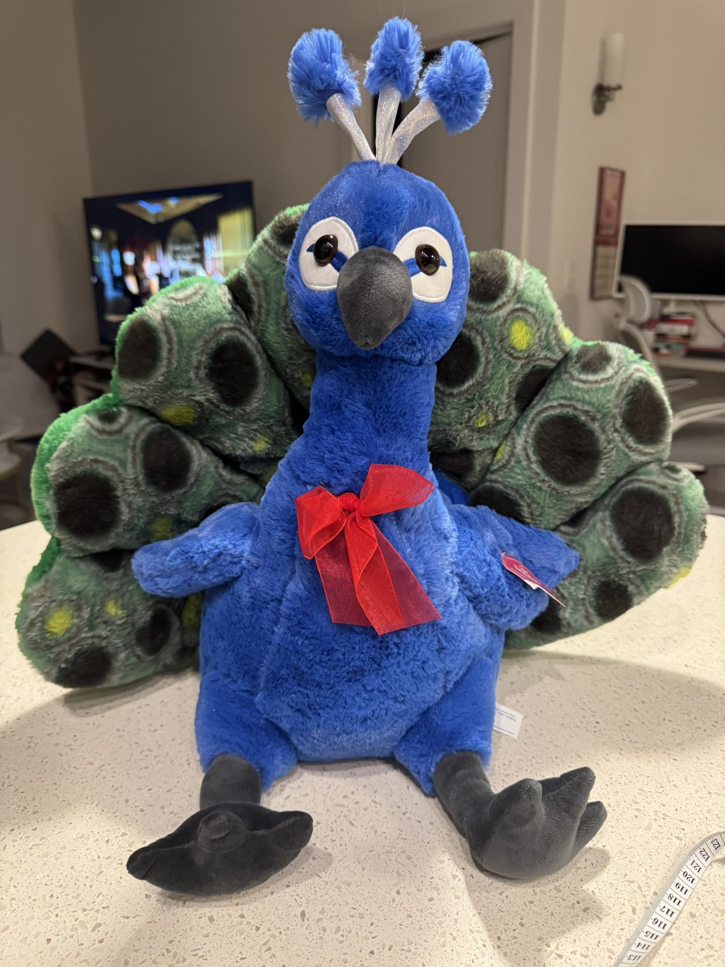 Plush Peacok Stuffed Animal 18’ Tall
