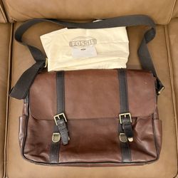 Fossil Leather Messenger Bag  