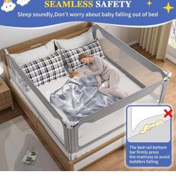 Safety Bed Rails for Toddlers(3 Pack) For Queen Bed