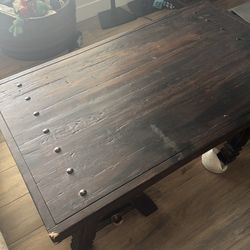 Dark wood table