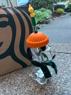 Starbucks snoopy glass cup