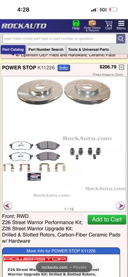 Infiniti RWD 2005 front brake kit