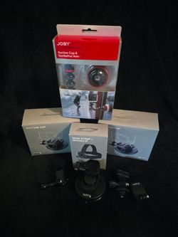 GoPro Accessories 3x suction cup, head mount,  GorillaPod arm, hat clip+