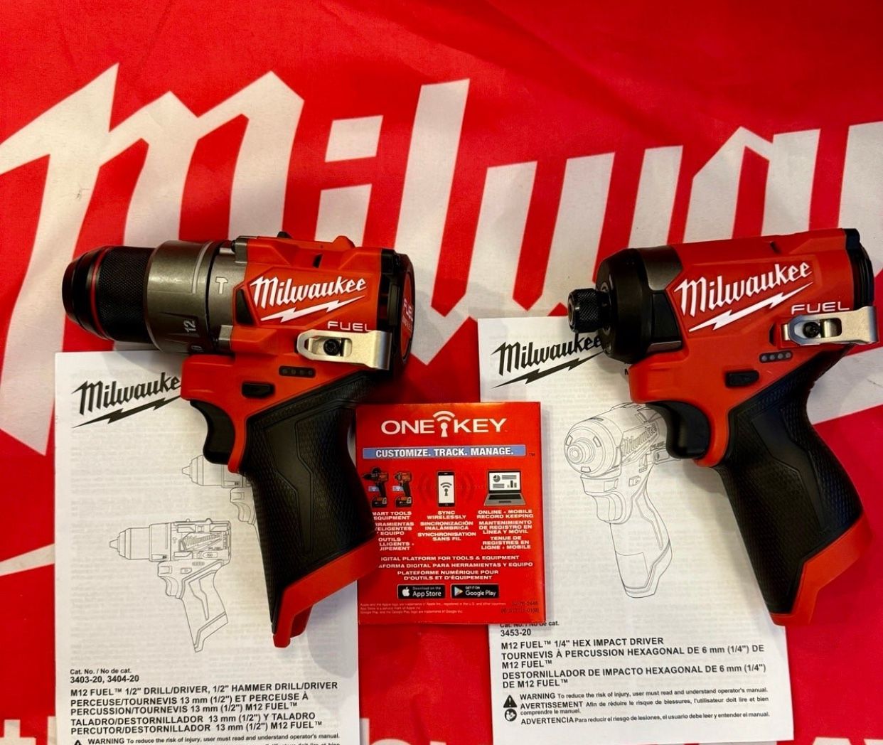 Milwaukee New Hammer Drill And Impact Fuel M12 Brushless - No Battery