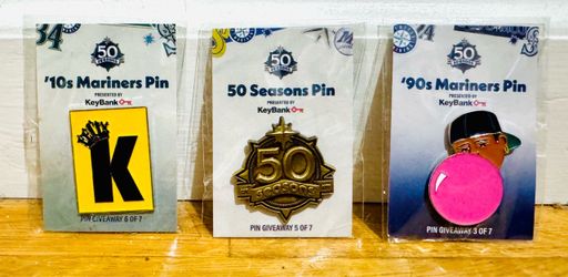 Seattle Mariners 50 Seasons Collectible Pin Set