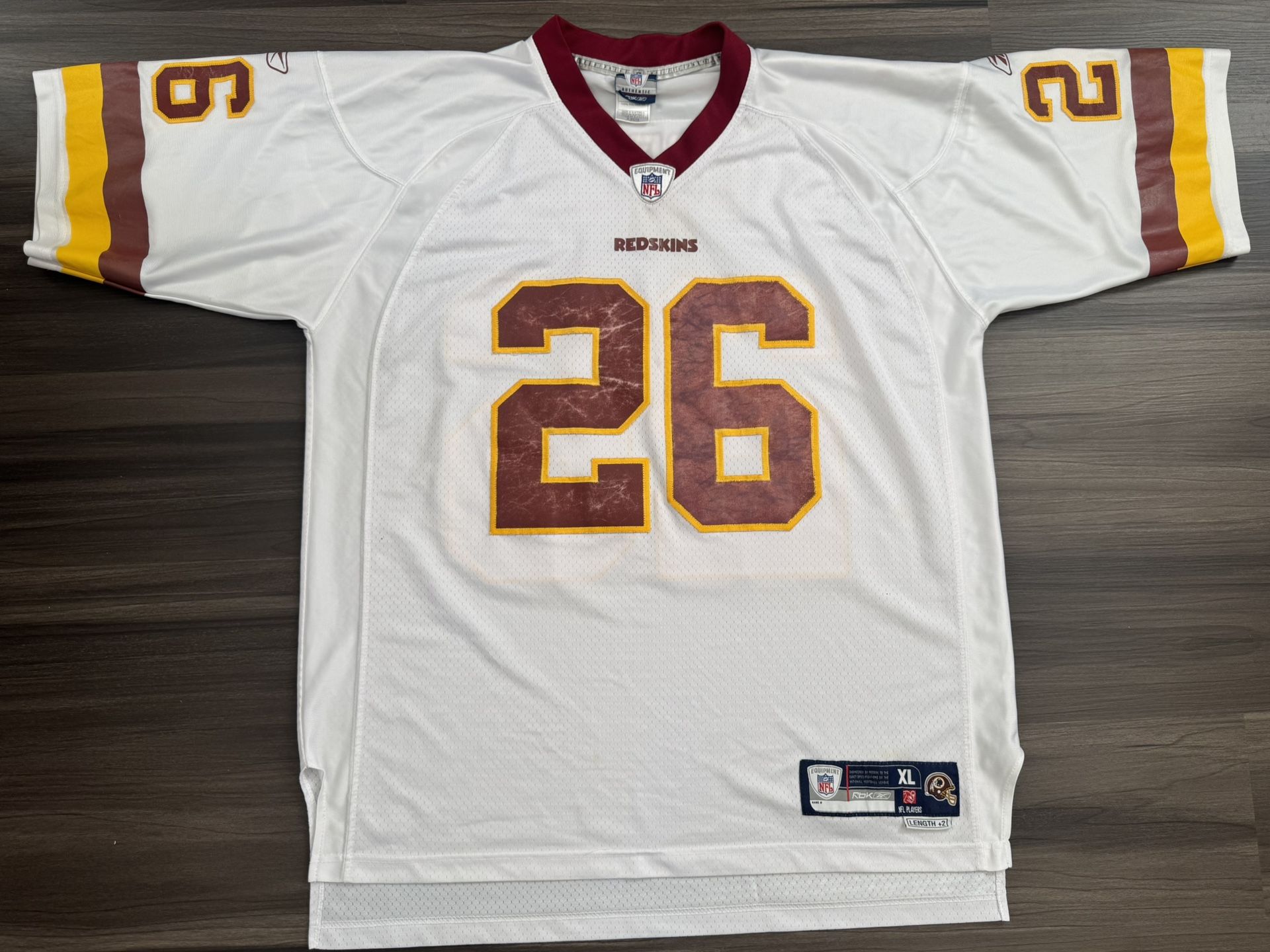 Reebok Stitched Clinton Portis Washington Redskins White Jersey Men’s Size XL 50