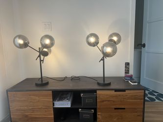 Modern Black Glass Table Lamps