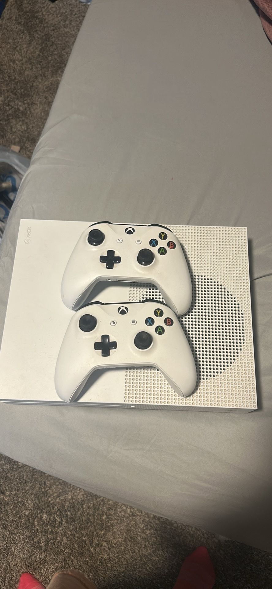 Xbox One S With Two Controllers