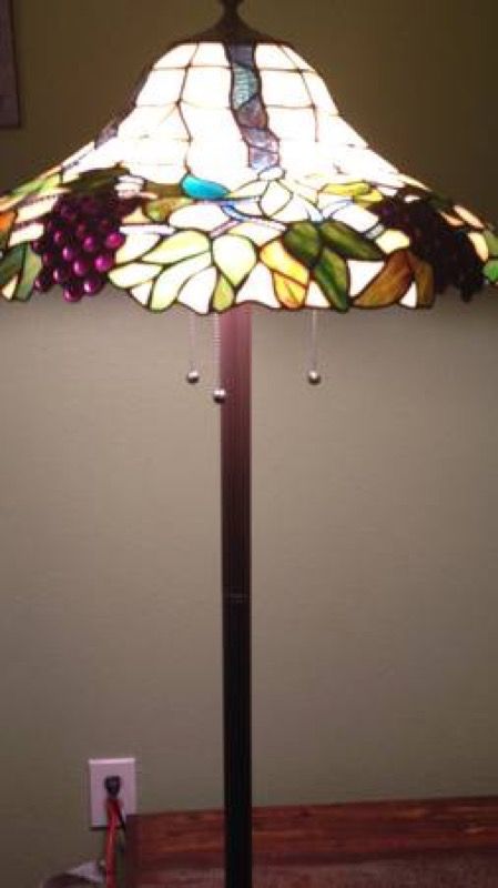 Tiffany Style Floor Lamp with Grapes