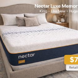 King – Nectar Luxe Memory Foam Mattress | Like New 