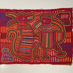 Vintage Mola Textile Art. Unique.