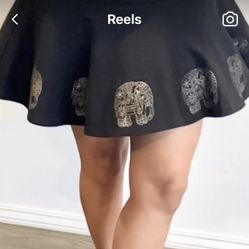 Hand Block Printed Skater Skirt