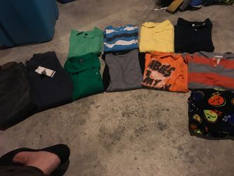 Boys 10-12 lot 8 shirts pjs 2 pants one brand new with tags
