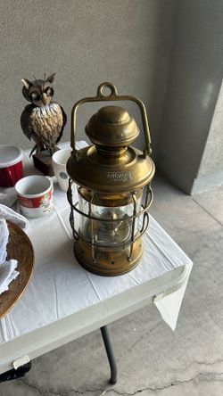 Anchor Vintage Costal Brass Oil Lamp