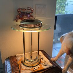  Dimmable Brass Plated Robert Sonneman 1980s Table Lamp 