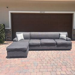 Wayfair Grey Sectional Sofa (Free Delivery)