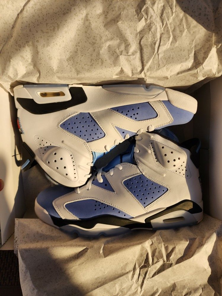 Jordan 6 UNC White NEW SIZE 10.5