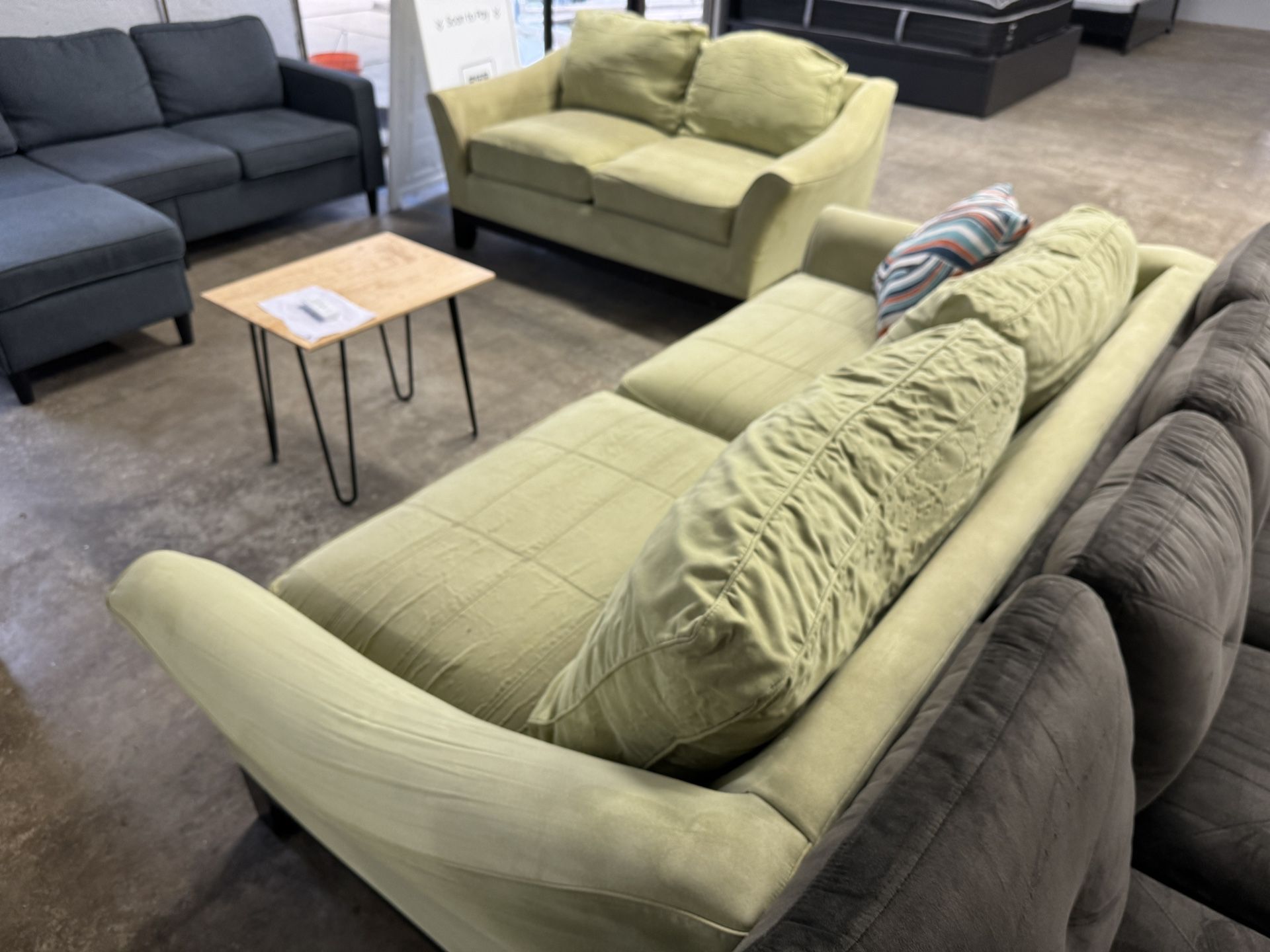 Green Sofa and Loveseat Living Room Set