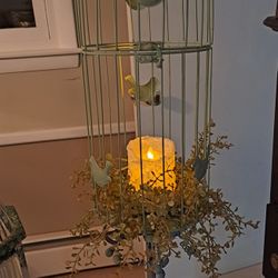 Metal Birdcage On Stand