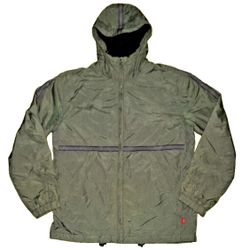 Levi’s Full Zip Fleece Lined Hooded Jacket Men’s Small Pockets Olive Green