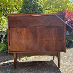 Mid Century Vintage Console Unit Petite Credenza 