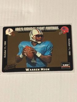 1993 Action Packed Monday Night Football #21 Warren Moon Oilers HOF